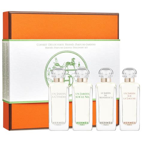 hermes mini jardin set|Hermes gardens perfume set.